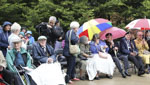 Normandy Veterans gather at the memorial